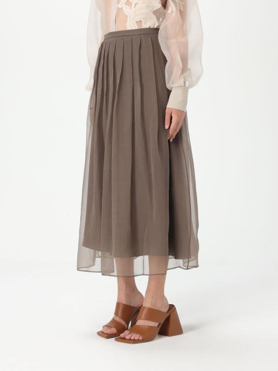 25SS 브루넬로 쿠치넬리 스커트 MF940G3375 C2925 Brown - BRUNELLO CUCINELLI