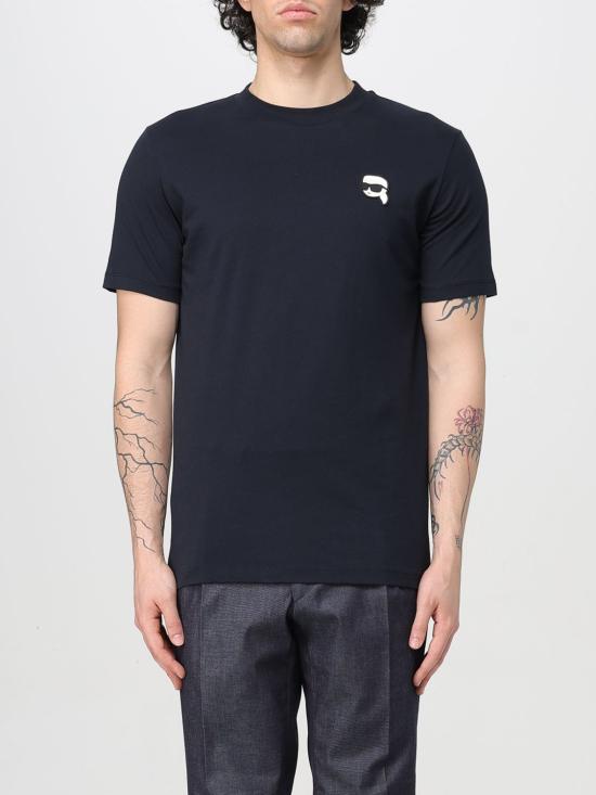 25FW 칼라거펠트 반팔 티셔츠 KM755710 690 Navy