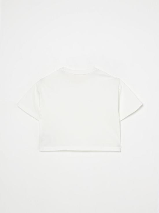 25FW [키즈] 미스블루마린 티셔츠 BFTS0020JE009 0004 Ivory - MISS BLUMARINE