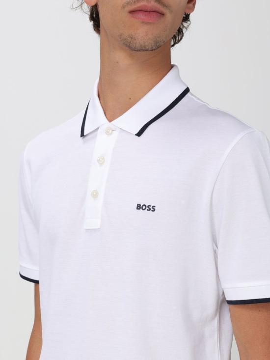 25FW 보스 폴로 티셔츠 50494697 101 White - BOSS