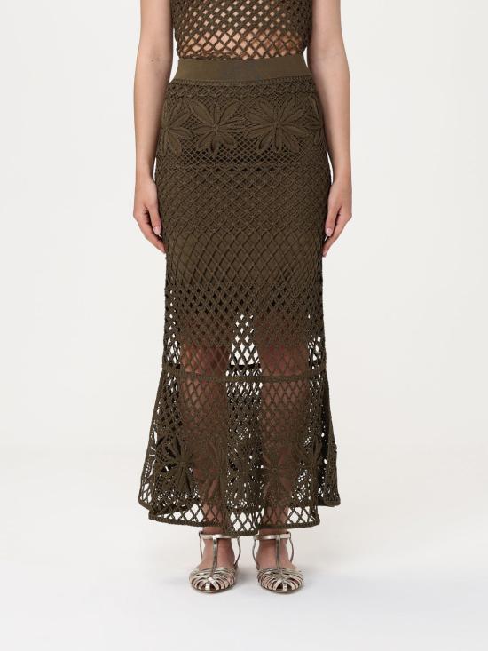 25FW 핑코 롱 스커트 104732A2FF X26 Green