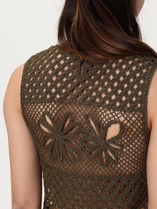 25FW 핑코 민소매 티셔츠 104733A2FF X26 Green - PINKO