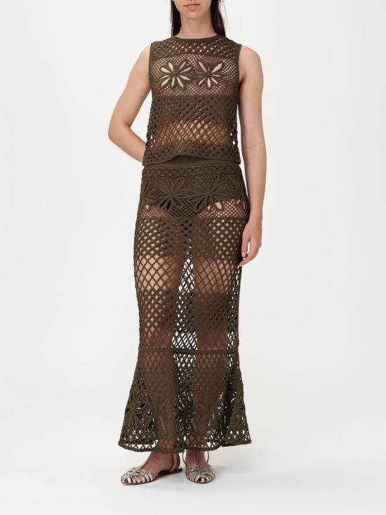 25FW 핑코 민소매 티셔츠 104733A2FF X26 Green - PINKO