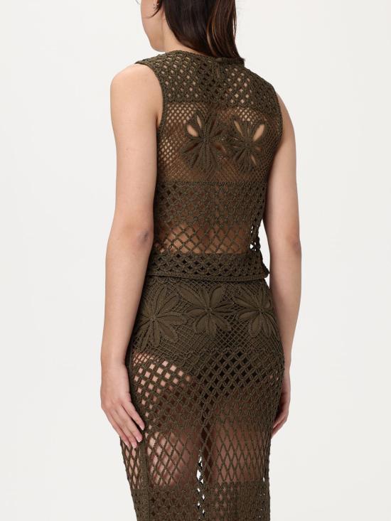 25FW 핑코 민소매 티셔츠 104733A2FF X26 Green - PINKO