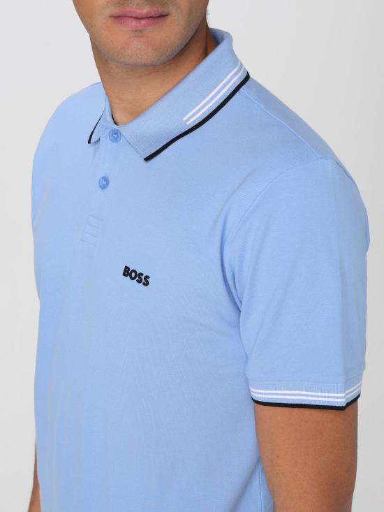 25SS 보스 폴로 티셔츠 50506193 430 Gnawed Blue - BOSS
