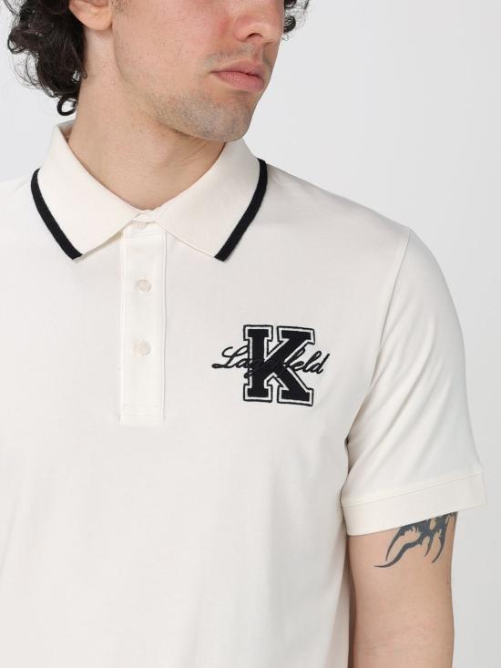 25SS 칼라거펠트 폴로 티셔츠 KM745015552221 60 White - KARL LAGERFELD