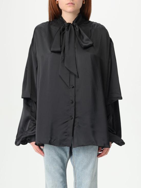 25FW 발렌시아가 셔츠 814139TKN01 1000 Black