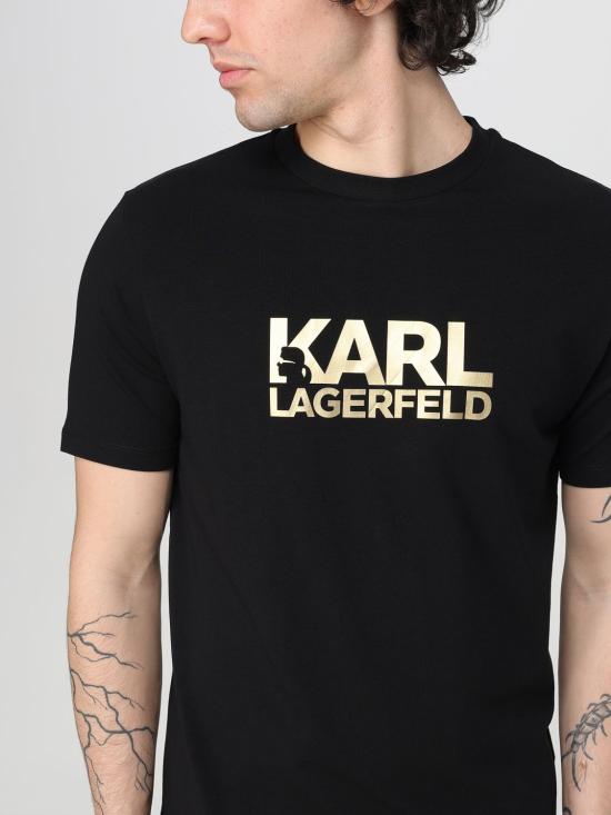25FW 칼라거펠트 반팔 티셔츠 KM755087 160 Black - KARL LAGERFELD