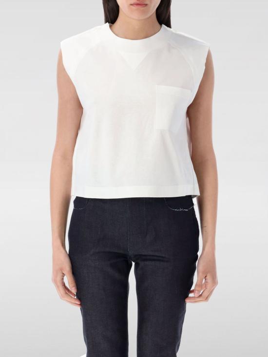 25SS 마르니 민소매 티셔츠 THJE0360XYUTC446 00W01 White