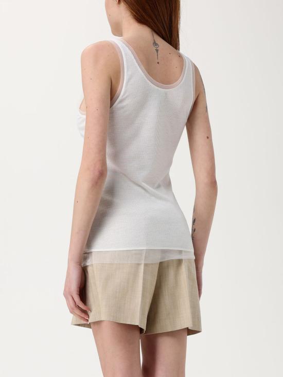 25FW 핑코 민소매 티셔츠 105168A2LU Z04 White - PINKO