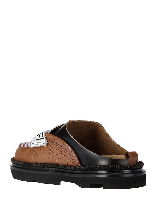 24FW 콜빌 뮬/슬리퍼 CV041WBB WHTBRW WHITE BROWN - COLVILLE