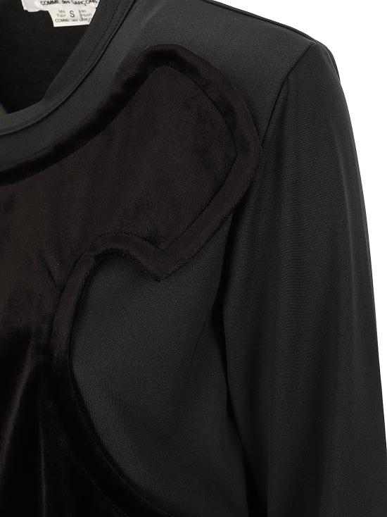  꼼데가르송 긴팔 티셔츠 RNT008W24 1 BLACK X BLACK - COMME DES GARCONS