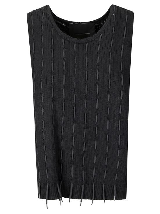  인스티튜션 민소매 티셔츠 I01K07 BLACK