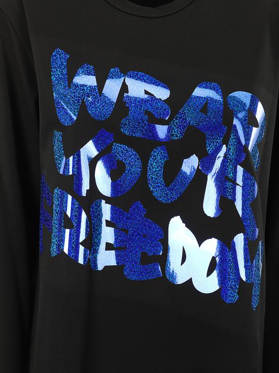  꼼데가르송 긴팔 티셔츠 RNT004W24 1 BLACK BLUE - COMME DES GARCONS