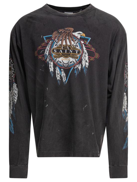 25SS 세인트 미카엘 긴팔 티셔츠 SM HR8 0000 C40BK Black