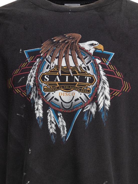 25SS 세인트 미카엘 긴팔 티셔츠 SM HR8 0000 C40BK Black - SAINT MXXXXXX