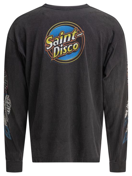 25SS 세인트 미카엘 긴팔 티셔츠 SM HR8 0000 C40BK Black - SAINT MXXXXXX