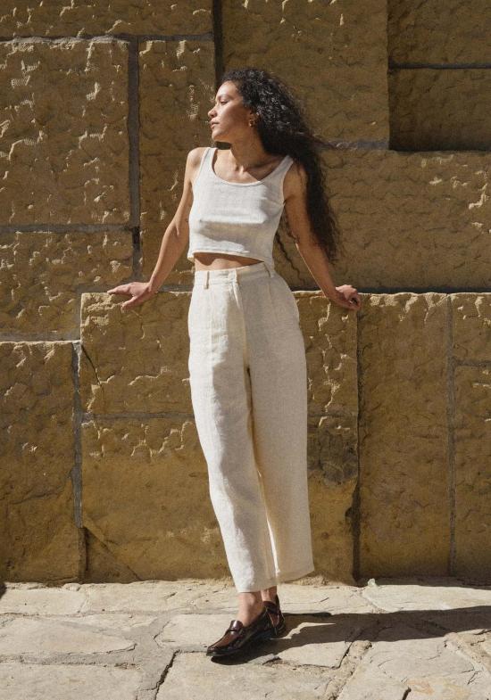  First Rite 스트레이트 팬츠 첫 번째 의식 루카 트라우저 솔트