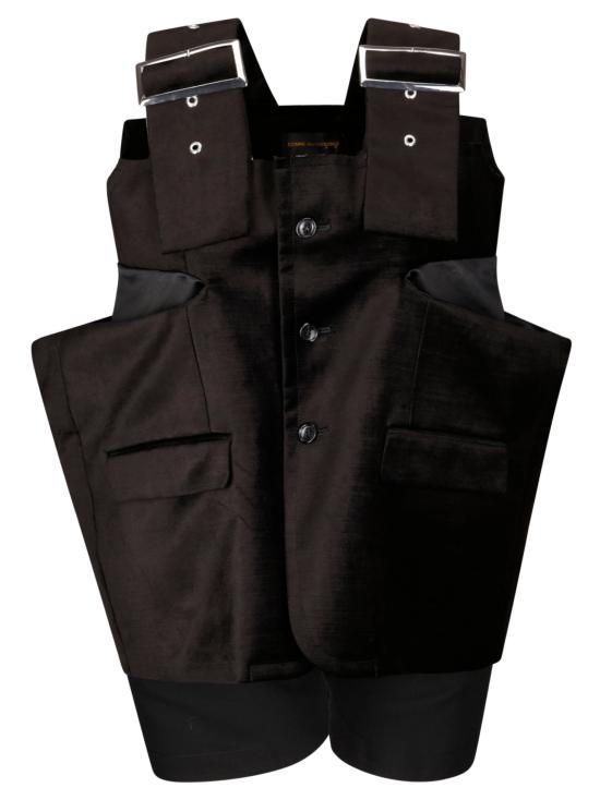 24FW 꼼데가르송 베스트 GNJ006W24 1 BLACK X BLACK