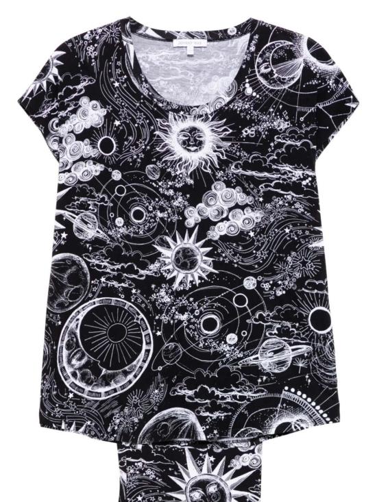  조니 와스 라운지 웨어 조니는 바비 크롭 파자마 세트 미나였다