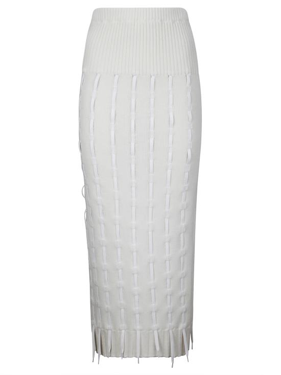  인스티튜션 롱 스커트 I01K10 WHITE