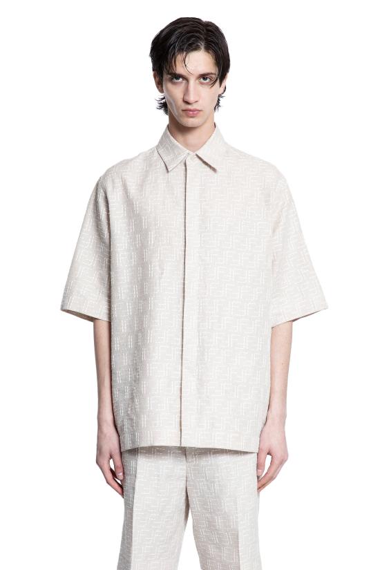 25SS 펜디 긴팔 티셔츠 FS1317AU6YF0B9Y BEIGE DOM - FENDI