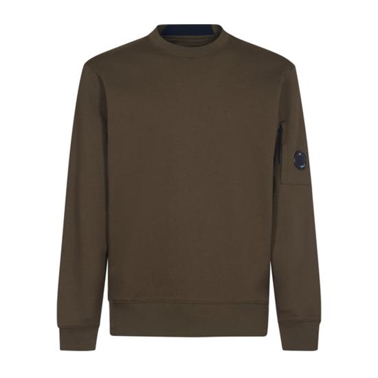 25SS 씨피 컴퍼니 다이애그널 레이즈드 플리스 후드 티셔츠  18CMSS024A005086W683 IVY GREEN DOM