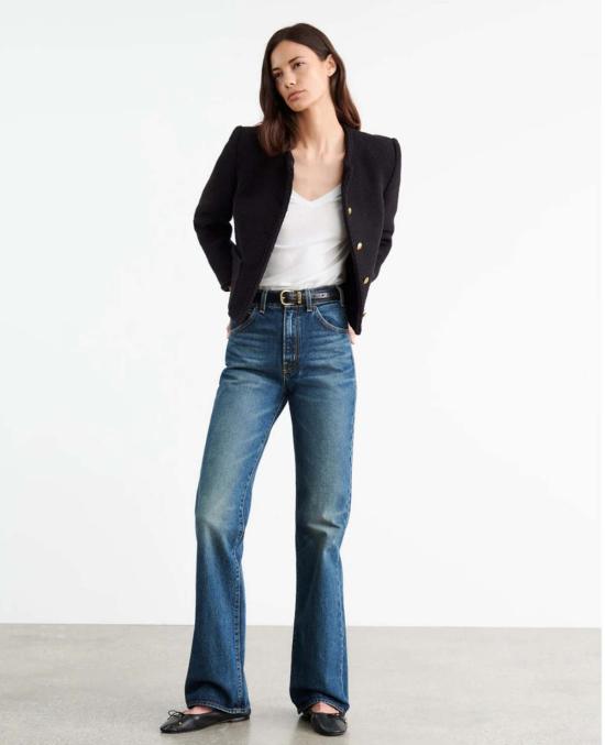  닐리로탄 반팔 티셔츠 Nili Lotan Carol V 넥 티셔츠 화이트 - NILI LOTAN