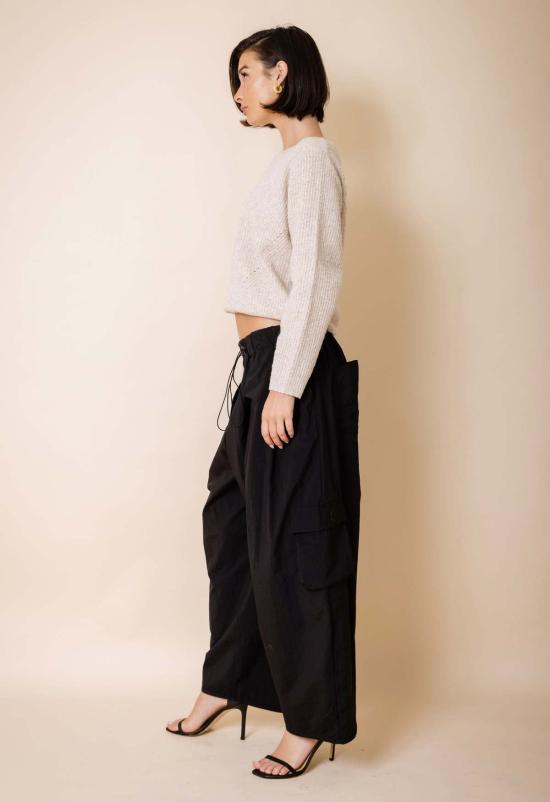  더 엔케이씨 스토어 스트레이트 팬츠 Nkc 낙하산 바지 블랙 - The NKC Store