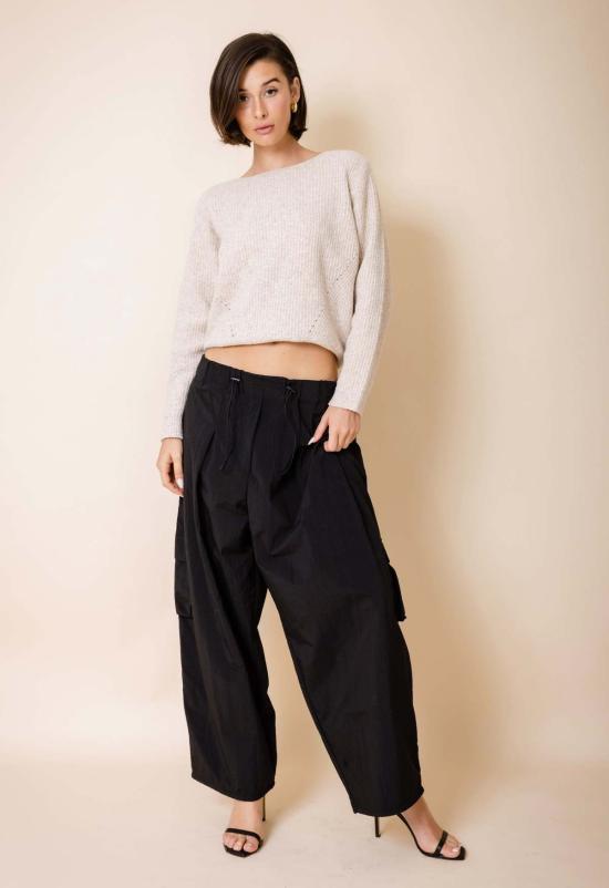  더 엔케이씨 스토어 스트레이트 팬츠 NKC 낙하산 바지 블랙 - THE NKC STORE