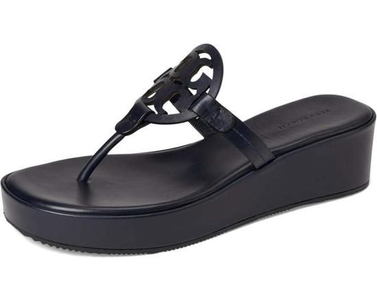  토리버치 뮬/슬리퍼 밀러 웨지  뉴 네이비