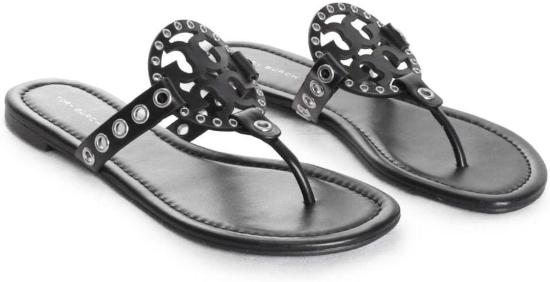  토리버치 뮬/슬리퍼 밀러 아이렛  블랙/실버 - TORY BURCH