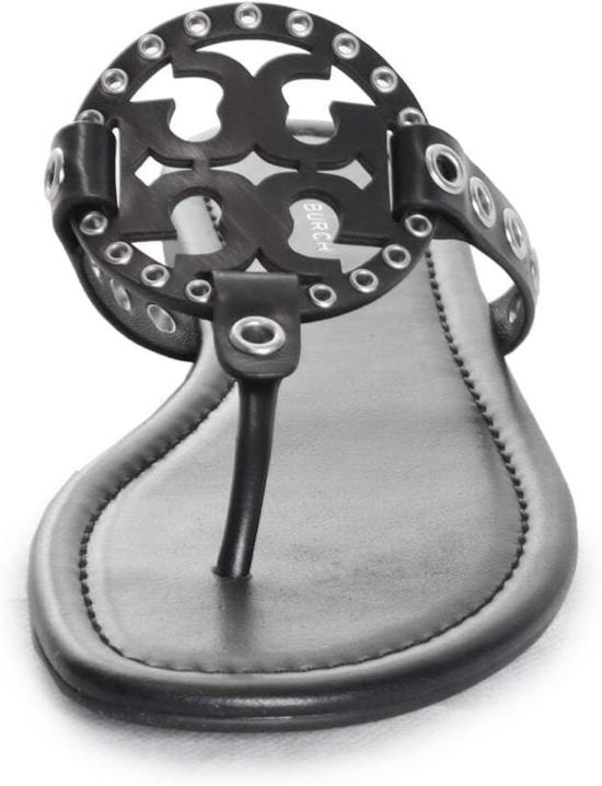  토리버치 뮬/슬리퍼 밀러 아이렛  블랙/실버 - TORY BURCH