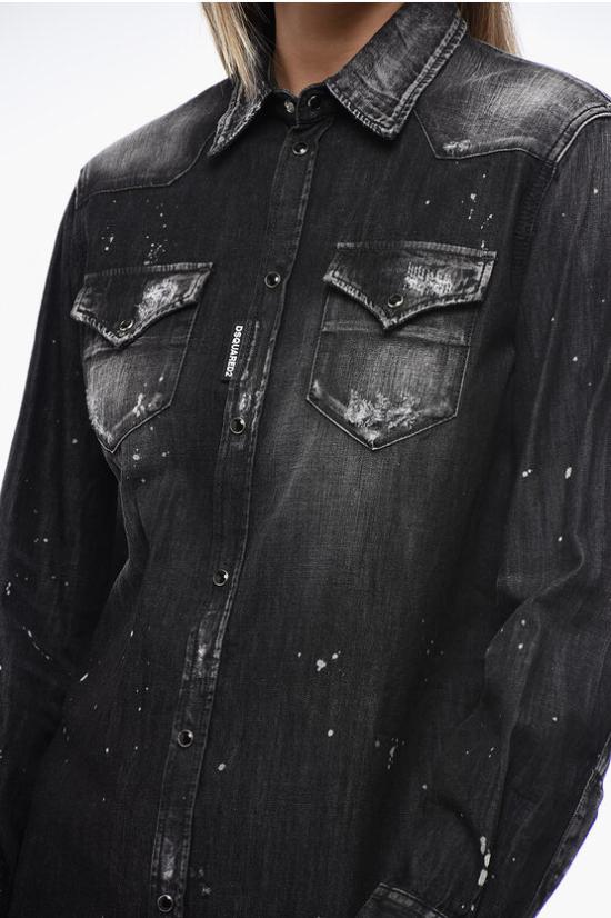  디스퀘어드2 데님 셔츠 S75DL0819 S30826 900 Black - DSQUARED2