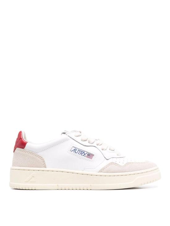 26SS 오트리 메달리스트 로우 레더 스니커즈 AULWLS43 Red