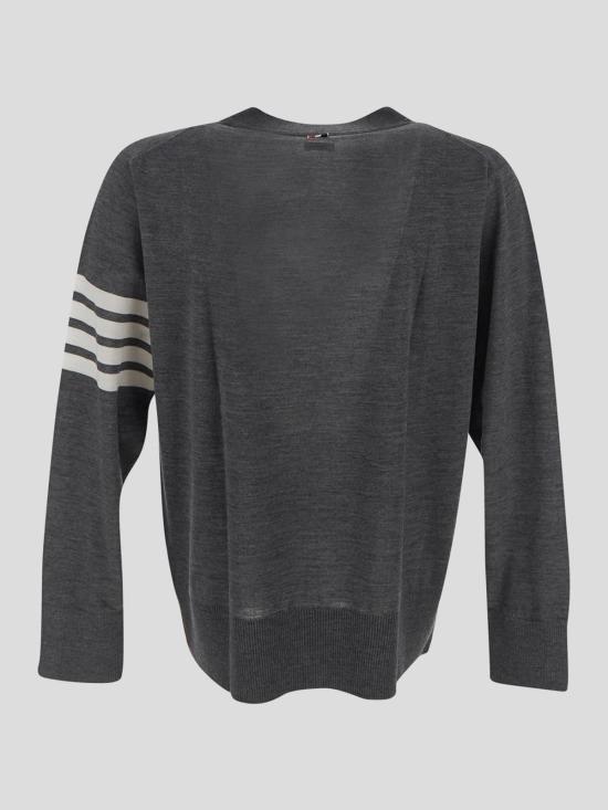  톰브라운 4바 서스테이너블 파인 메리노 울 클래식 가디건 MKC002AY1014038 Grey - THOM BROWNE