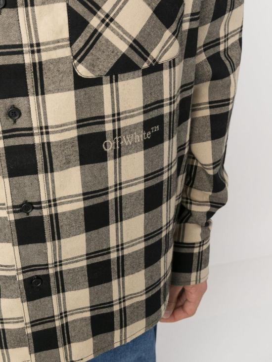 24FW 오프화이트 긴팔 셔츠 OMGE030F23FAB0011900 Beige - OFF WHITE