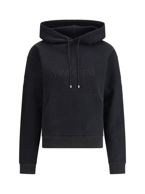  생로랑 후드 티셔츠 728319Y37CG 1000 BLACK