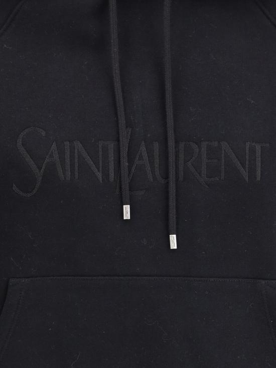  생로랑 후드 티셔츠 728319Y37CG 1000 BLACK - SAINT LAURENT