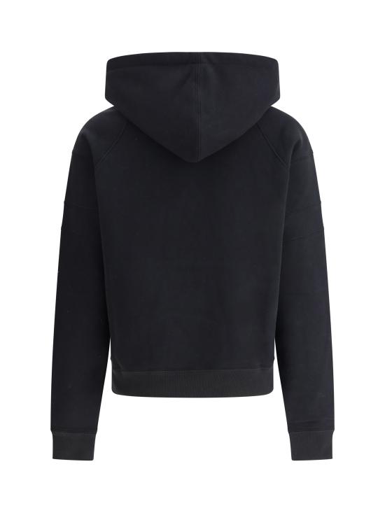  생로랑 후드 티셔츠 728319Y37CG 1000 BLACK - SAINT LAURENT
