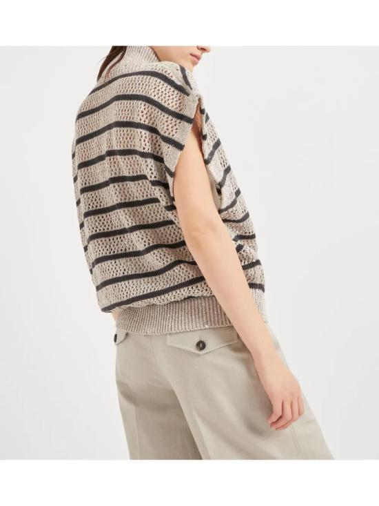 25SS 브루넬로 쿠치넬리 가디건 MCO558916 CHI53 BEIGE FREDDO LIGNITE - BRUNELLO CUCINELLI