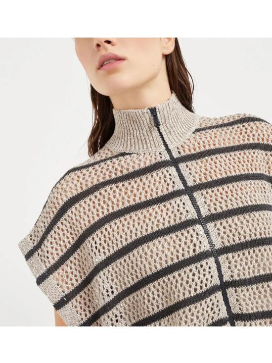 25SS 브루넬로 쿠치넬리 가디건 MCO558916 CHI53 BEIGE FREDDO LIGNITE - BRUNELLO CUCINELLI