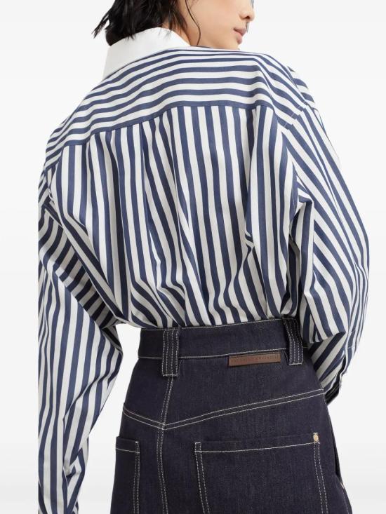 25SS 브루넬로 쿠치넬리 롱 스커트 ML133G3776 C551 BLU - BRUNELLO CUCINELLI