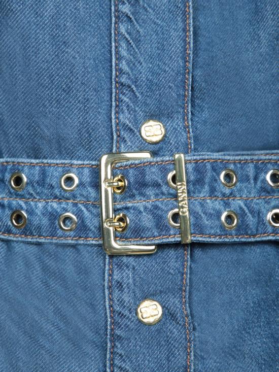 25SS 가니 롱 원피스 J1611 567 Blue - GANNI