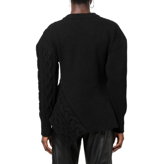 23SS 알렉산더 맥퀸 니트웨어 720639Q1A4P 1000 Black - ALEXANDER MCQUEEN