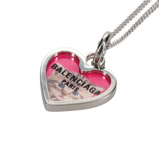 25SS 발렌시아가 목걸이/팬던트 830591TZCPS5096 SILVER FUCHSIA - BALENCIAGA