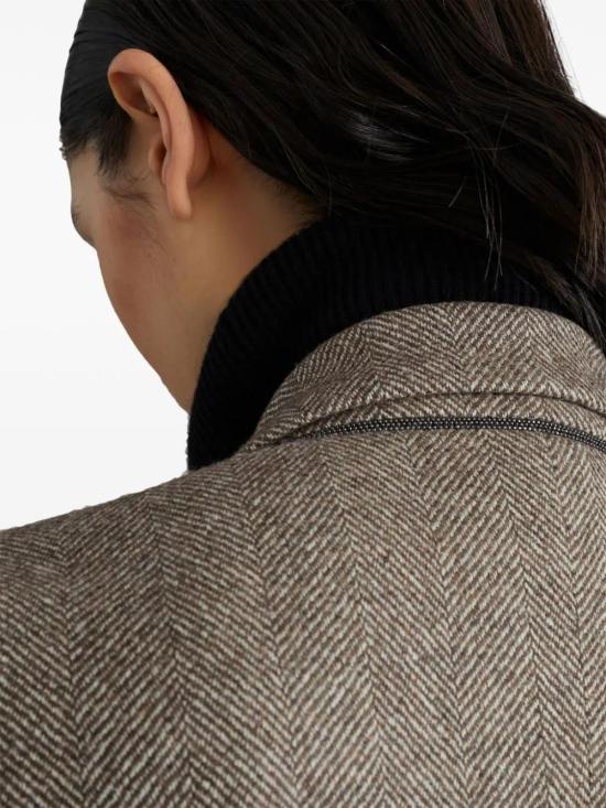 24FW 브루넬로 쿠치넬리 코트 MB1317163C001 C001 BROWN PANAMA - BRUNELLO CUCINELLI