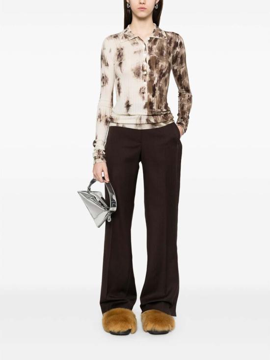  오프화이트 스트레이트 팬츠 OWCA18ES25FAB0016G00 Brown - OFF WHITE