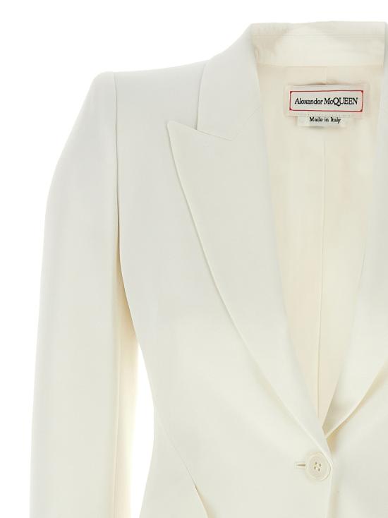 25FW 알렉산더 맥퀸 수트 자켓 585442QEAAA9007 White - ALEXANDER MCQUEEN