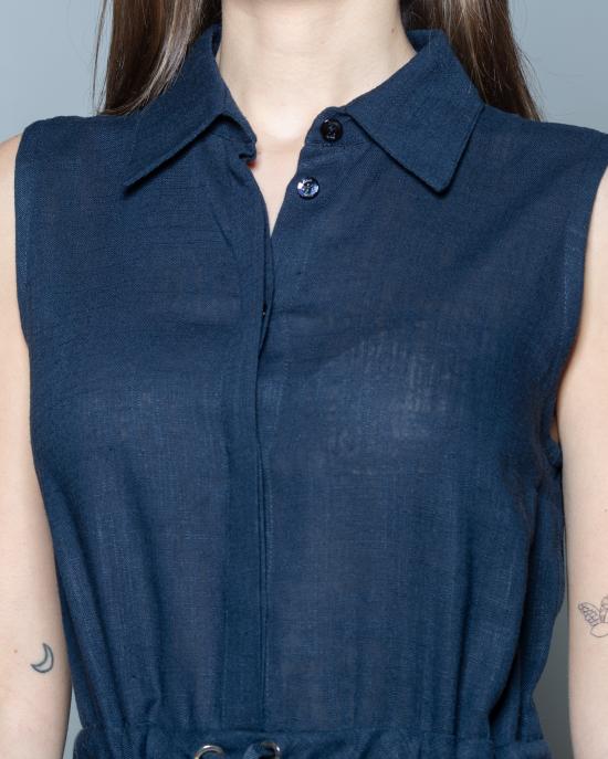 25SS 에르노 롱 원피스 AB000028D 12689 9210 Blu - HERNO